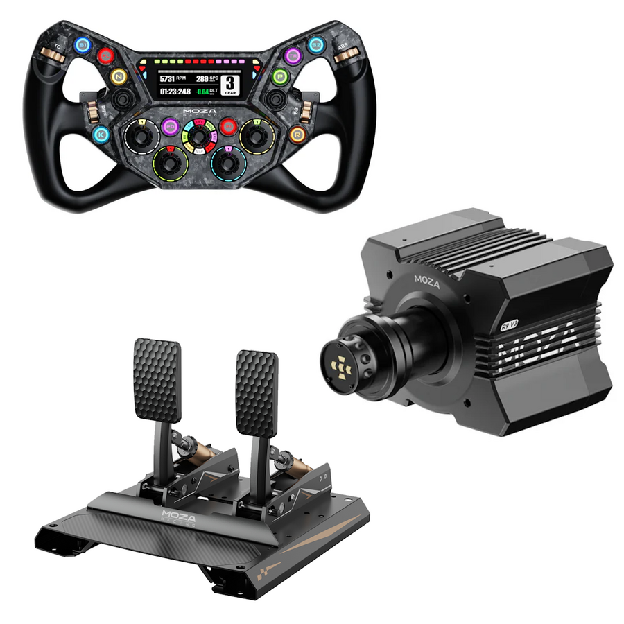 Комплект Moza R9 V3 с рулем KS PRO и педалями CRP2