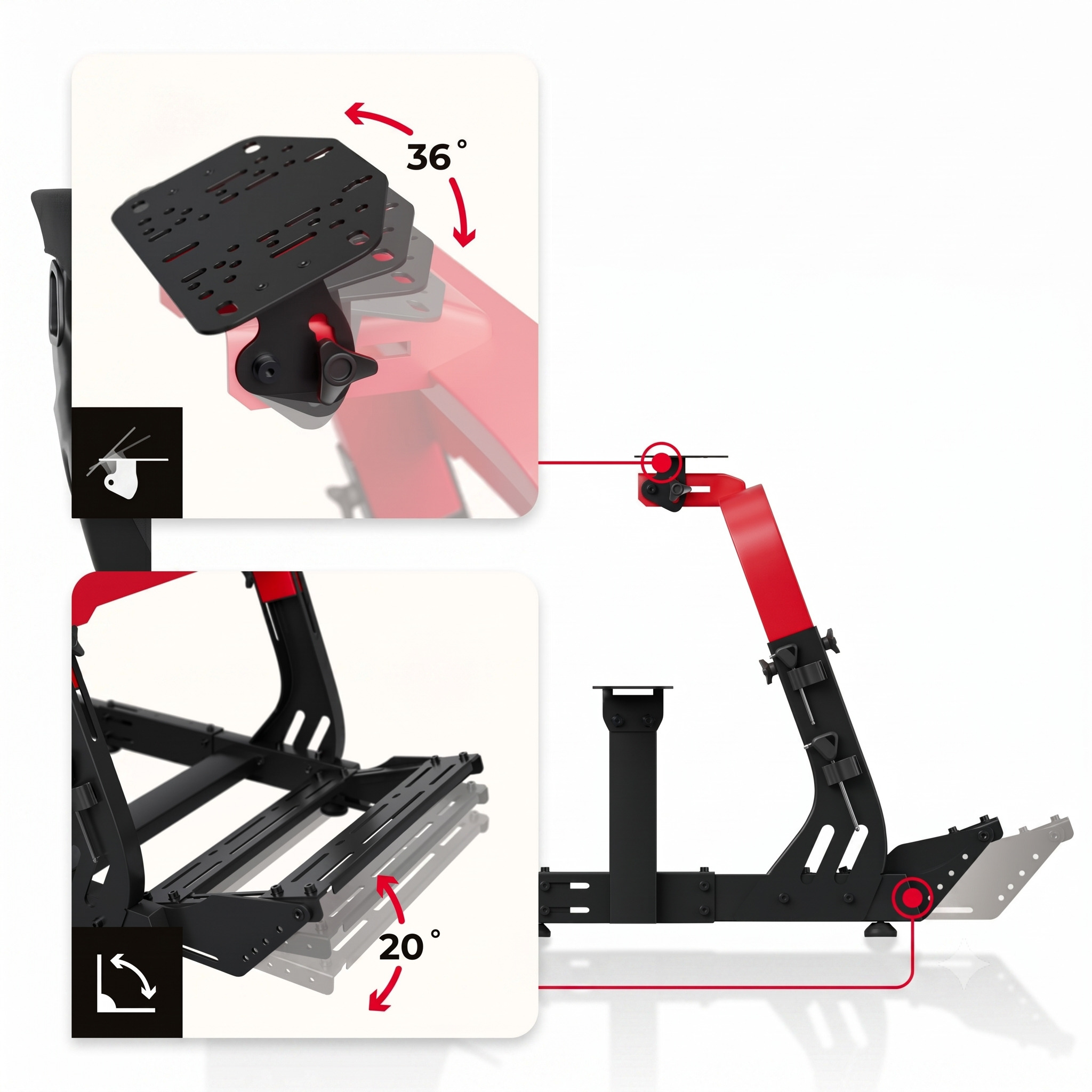 Simseat GTS Кокпит для симрейсинга, быстрые регулировки