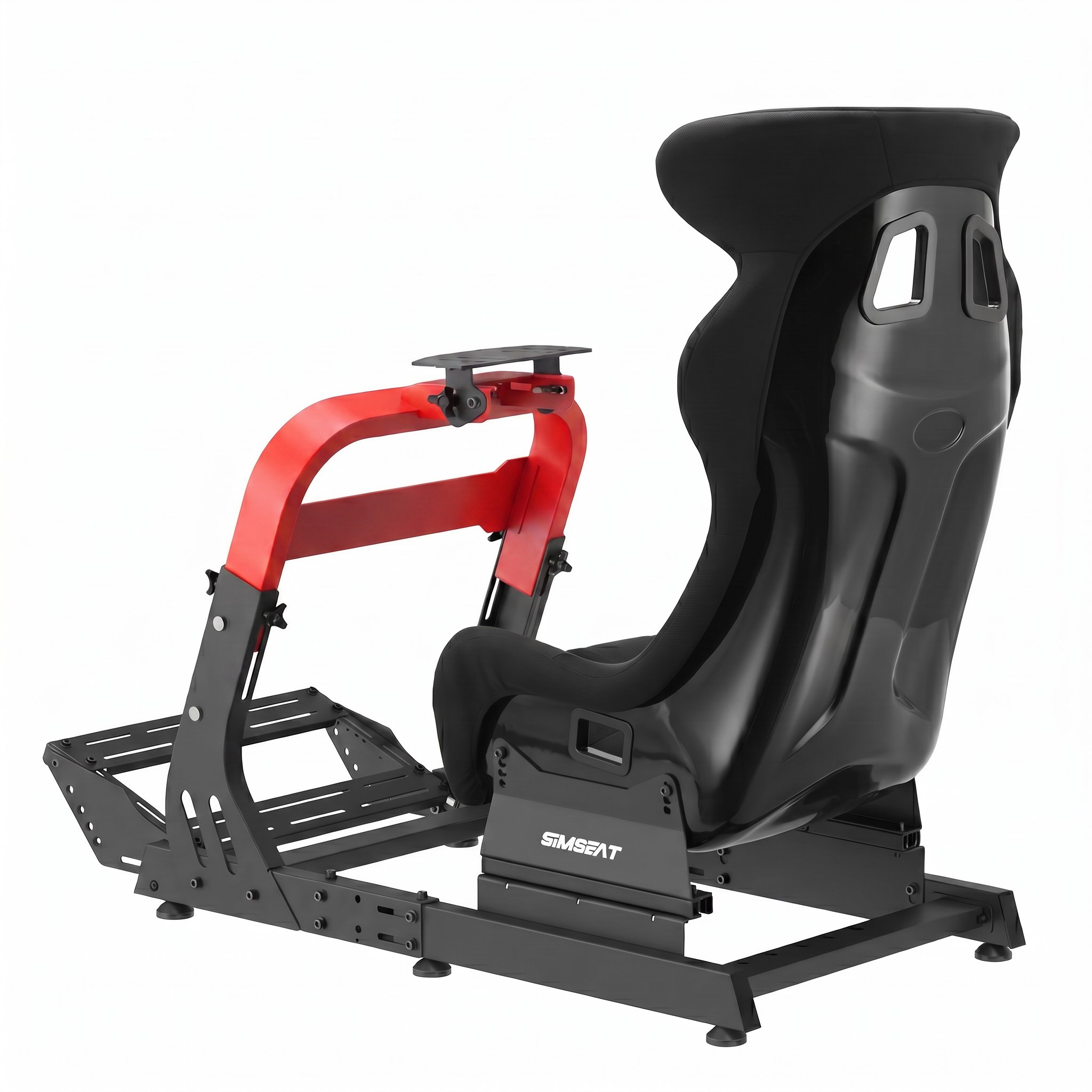 Simseat GTS Кокпит для симрейсинга, черно-красный вид сзади