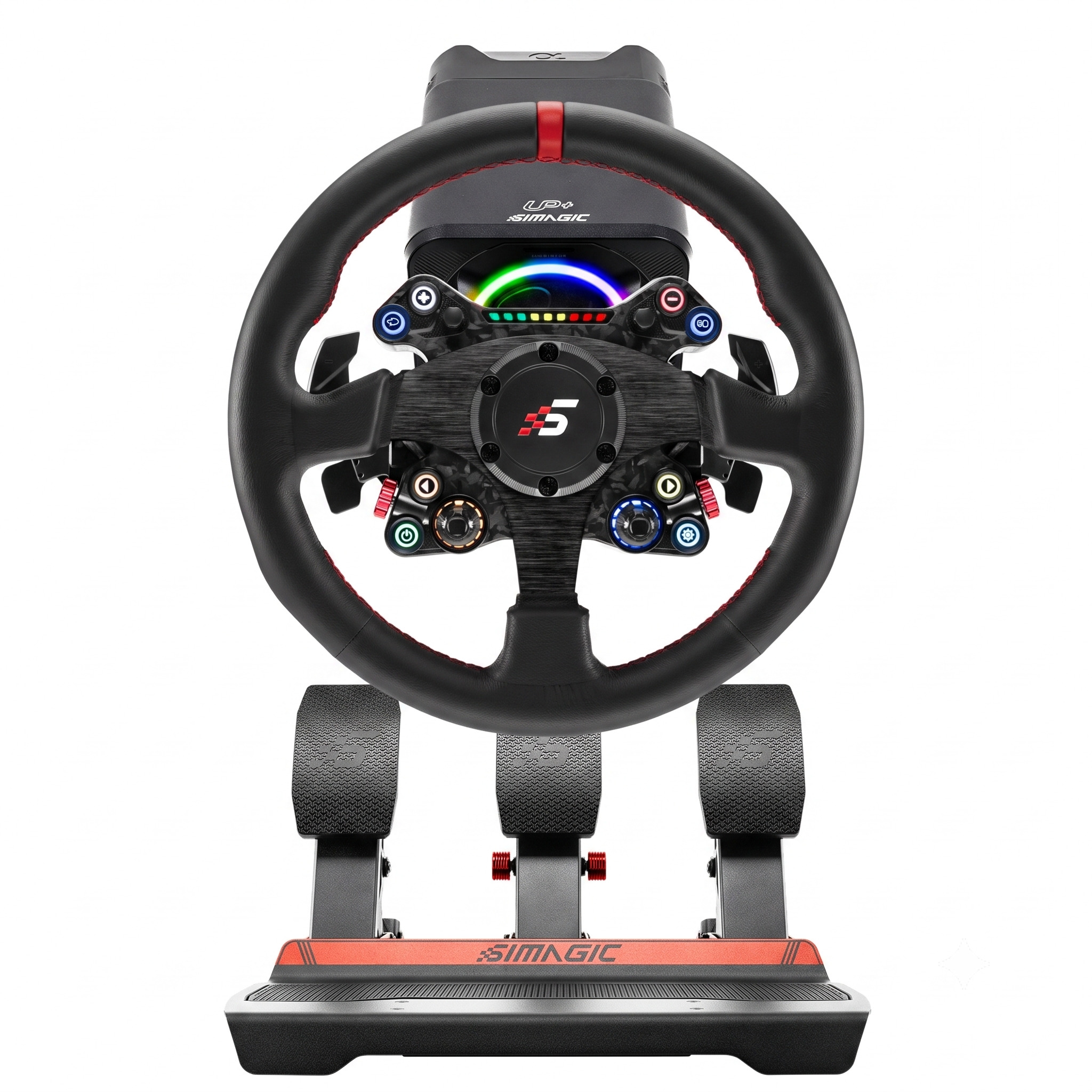 Бандл база Simagic Alpha EVO Pro 18 nm с рулем NEO X-330R и педалями P700 со сцеплением Бандл база Simagic Alpha EVO Pro 18 nm с рулем NEO X-330R и педалями P700 со сцеплением