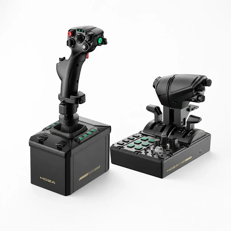 Moza AB6 Base с MHG Flight Stick и MTQ Throttle Quadrant Комплект для авиасимулятора