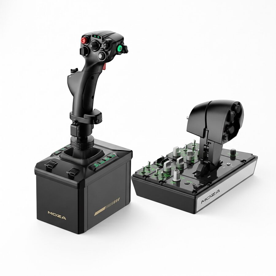 Moza AB6 Base с MHG Flight Stick и MTP Throttle Комплект для авиасимулятора