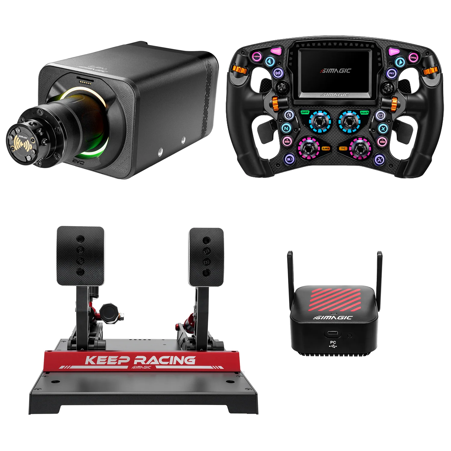 Simagic Alpha EVO Pro Max 21 Nm с Zeus Formula + MagicDash 4 и педалями P1000-FRS